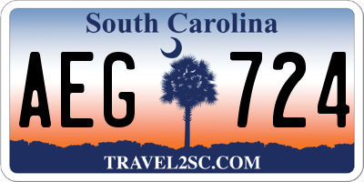 SC license plate AEG724
