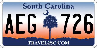 SC license plate AEG726