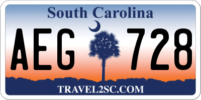 SC license plate AEG728