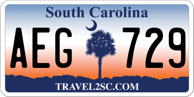 SC license plate AEG729