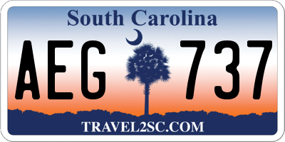 SC license plate AEG737