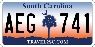SC license plate AEG741