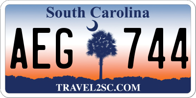SC license plate AEG744