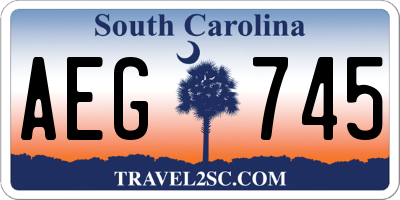 SC license plate AEG745