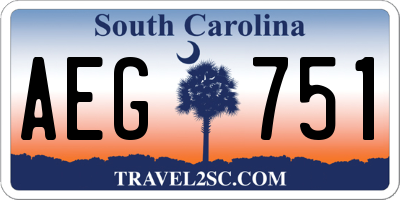 SC license plate AEG751