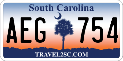 SC license plate AEG754
