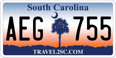 SC license plate AEG755