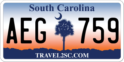 SC license plate AEG759