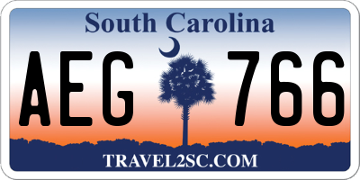 SC license plate AEG766