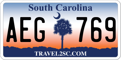 SC license plate AEG769
