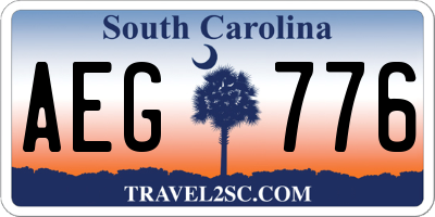 SC license plate AEG776