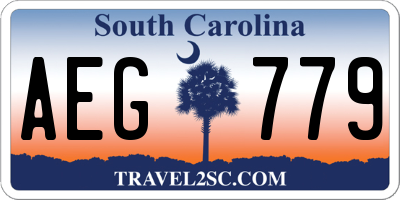 SC license plate AEG779