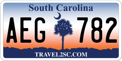 SC license plate AEG782