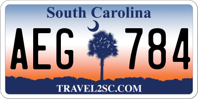 SC license plate AEG784