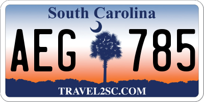 SC license plate AEG785
