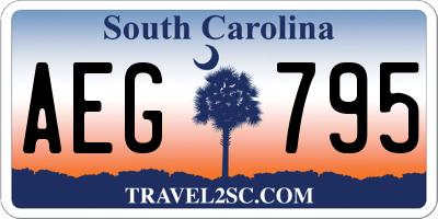 SC license plate AEG795