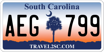 SC license plate AEG799
