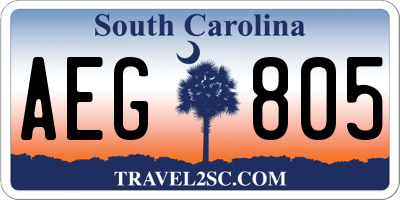 SC license plate AEG805