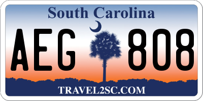 SC license plate AEG808