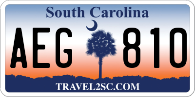 SC license plate AEG810