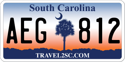 SC license plate AEG812