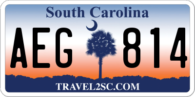 SC license plate AEG814