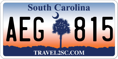 SC license plate AEG815