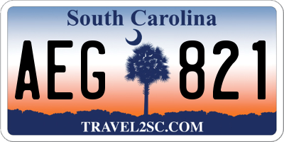 SC license plate AEG821