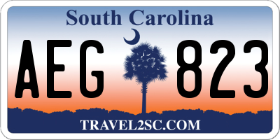 SC license plate AEG823