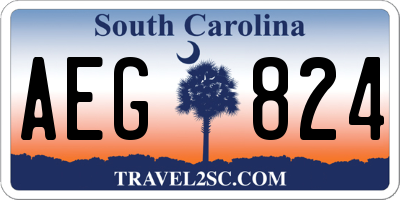 SC license plate AEG824