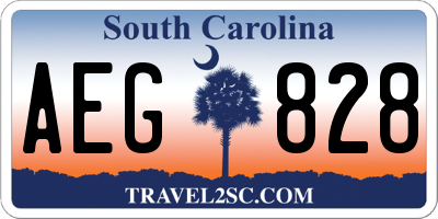 SC license plate AEG828