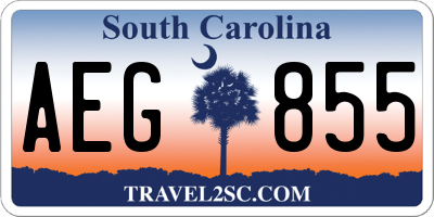 SC license plate AEG855