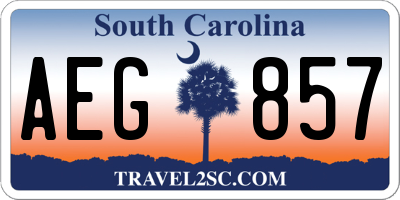 SC license plate AEG857