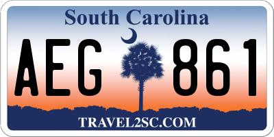 SC license plate AEG861