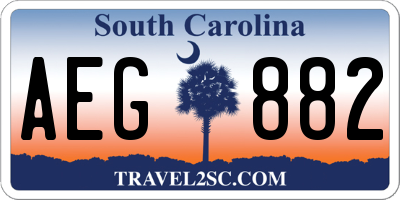 SC license plate AEG882