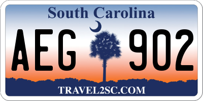SC license plate AEG902