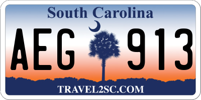 SC license plate AEG913