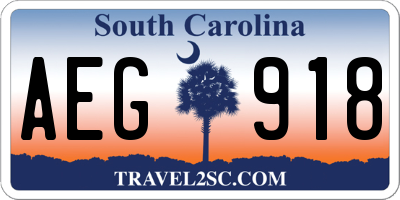 SC license plate AEG918