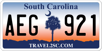 SC license plate AEG921