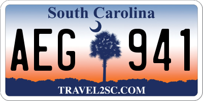 SC license plate AEG941