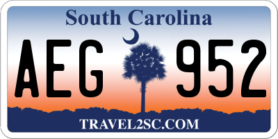 SC license plate AEG952