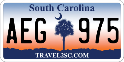 SC license plate AEG975