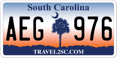 SC license plate AEG976
