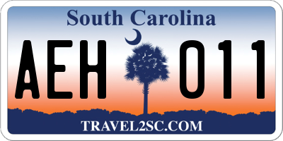 SC license plate AEH011