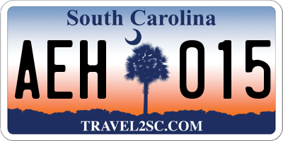 SC license plate AEH015
