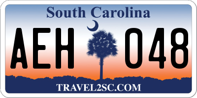 SC license plate AEH048