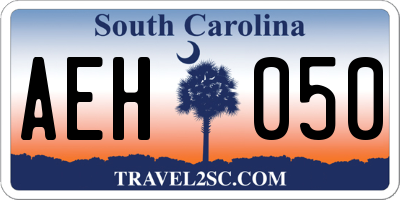 SC license plate AEH050