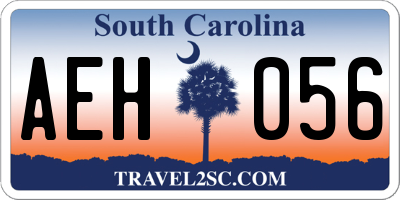 SC license plate AEH056