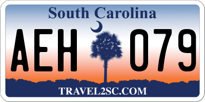SC license plate AEH079