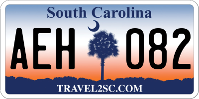 SC license plate AEH082